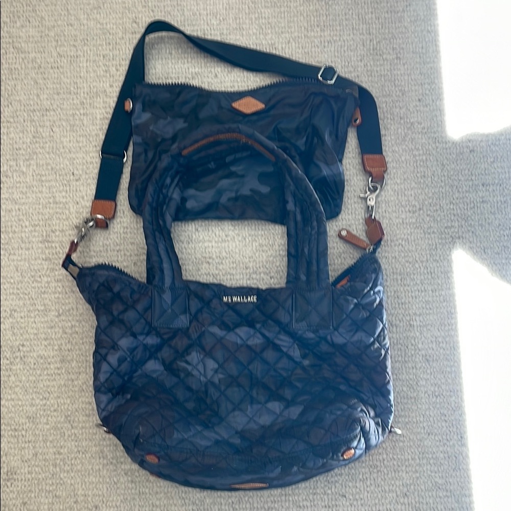MZ Wallace Medium Sutton Navy Camo